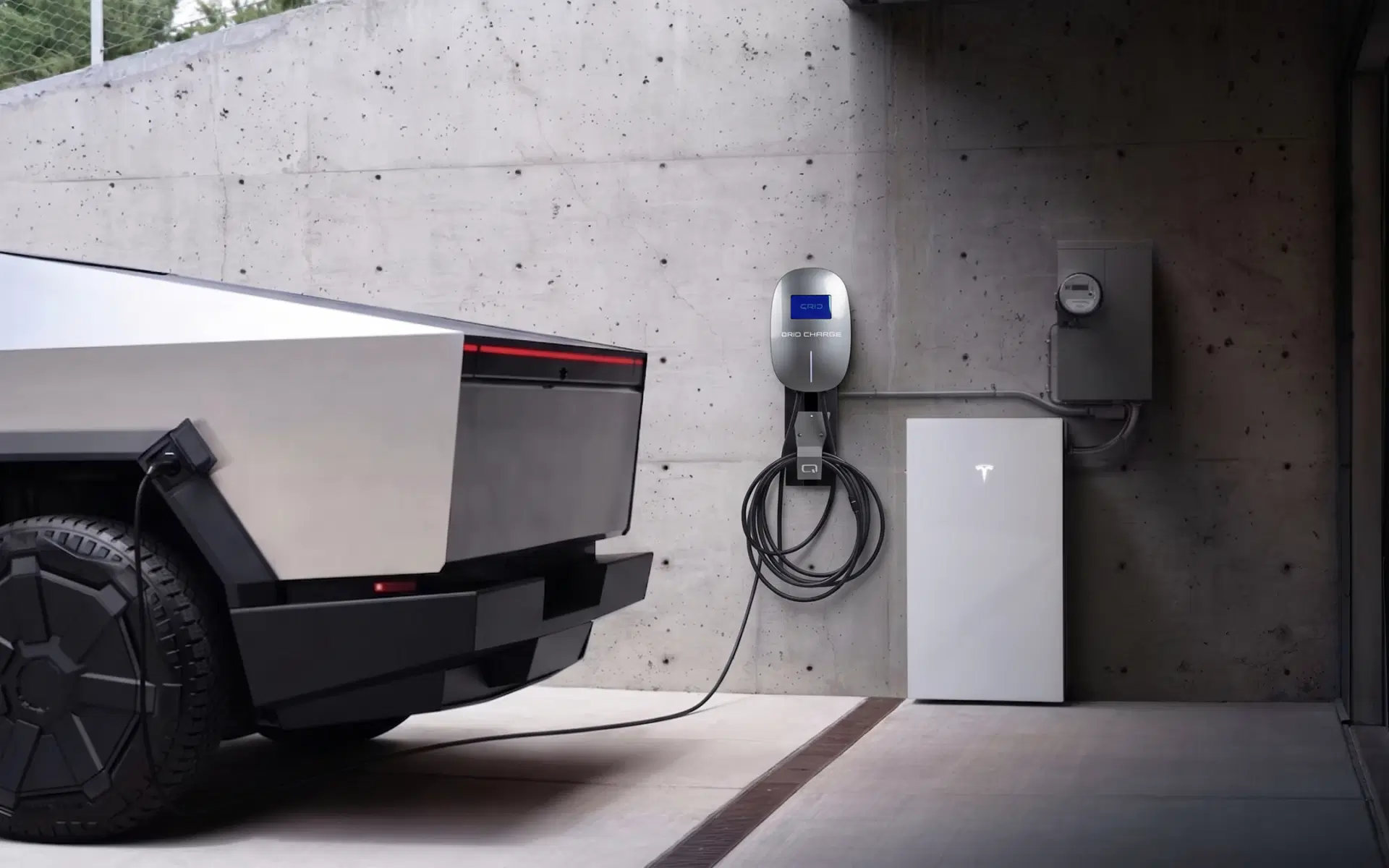 Qrio Charge — EV charger in a modern garage